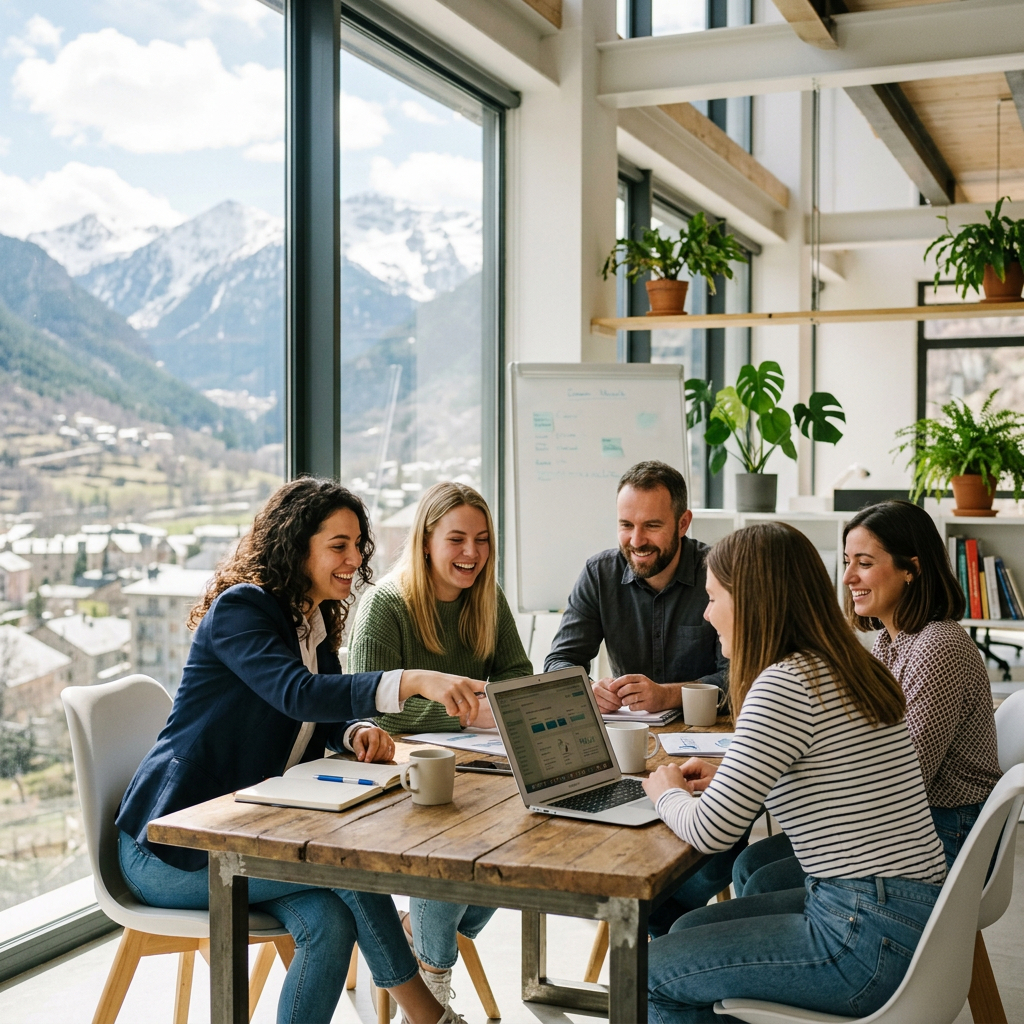 Equipo de Agencia SEO Andorra trabajando en estrategia de posicionamiento